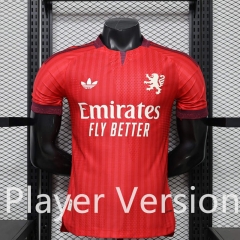 Player version 26-27 Olympique Lyonnais Away Red Thailand Soccer Jersey AAA-888