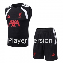 (S-3XL) Player Version 26-27 Liverpool Black Vest Thailand Soccer  Uniform-9926