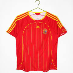 Retro Version 2006 Spain Home Red Thailand Soccer Jersey AAA-C1046