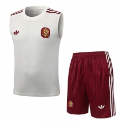 2026-27 Spain Beige Vest Thailand Soccer Tracksuit-815