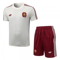 2026-27 Spain Beige  Short-Sleeved Thailand Soccer Tracksuit-815