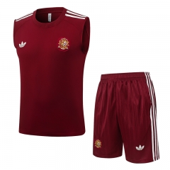 2026-27 Spain Maroon Vest Thailand Soccer Tracksuit-815