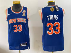 Logo1 New York Knicks Championship Edition Blue#33 NBA Jersey-0840