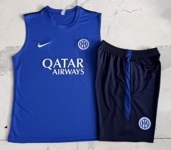 26-27 Inter Milan Blue Vest Thailand Soccer Tracksuit-815