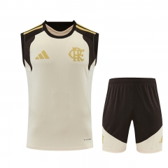 26-27  Flamengo Beige Vest Thailand Soccer Training uniform-418