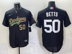 Logo2 Los Angeles Dodgers Green Lettering #50 MLB Jersey - 0840