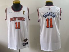 New York Knicks Championship Edition White #11 NBA Jersey-0840