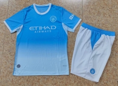 26-27 Manchester City Home Blue  Soccer Uniform-718