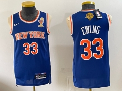 Logo2 New York Knicks Championship Edition Blue#33 NBA Jersey-0840