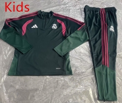 2026-2027 Real Madrid Dark Green Kids/Youth Soccer Tracksuit-411