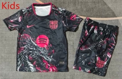 26-27 Special Edition Barcelona Pink Dragon Kids/Youth Soccer Uniform-9484