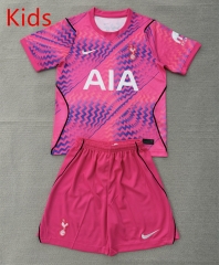 26-27 Tottenham Hotspur Goalkeeper Pink Kids/Youth Soccer Uniform-AY