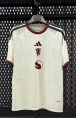 (S-4XL) Correct Version 26-27 Manchester United Second Away Beige Thailand Soccer Jersey AAA-2483