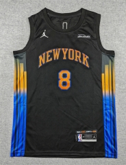 2026 Announcement Edition New York Knicks Black #8 NBA Jersey-1380