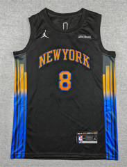 2026 Announcement Edition New York Knicks Black #8 NBA Jersey-1380