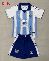 26-27 Málaga CF Home White&Blue  Kids/Youth Soccer Uniform-AY