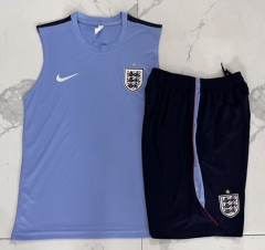 26-27 England Light Blue Thailand Soccer  vest Tracksuit  -815