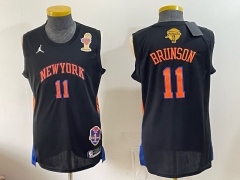 Logo4 New York Knicks Championship Edition Black #11 NBA Jersey-0840
