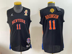 Logo4 New York Knicks Championship Edition Black #11 NBA Jersey-0840