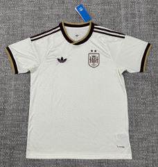 (S-4XL) (2-Star Version) 26-27 Spain Away White Thailand Soccer Jersey AAA-4506