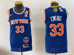 Logo3 New York Knicks Championship Edition Blue#33 NBA Jersey-0840