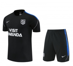 26-27 Atlético Madrid Black Thailand Training Soccer Uniform-4627