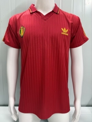 Retro Version 1990 Belgium Home Red Soccer Thailand jersey-3932