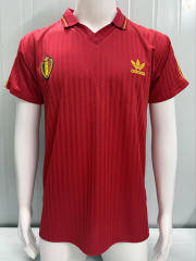 Retro Version 1990 Belgium Home Red Soccer Thailand jersey-3932