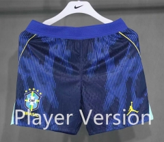 (S-3XL) Player Version 26-27 Brazil Away Royal Blue Training Thailand Soccer Shorts-4563