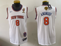 Logo2 New York Knicks Championship Edition White #8 NBA Jersey-0840
