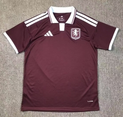 (S-4XL) 26-27 Aston Villa Home Maroon  Thailand Soccer Jersey AAA-417