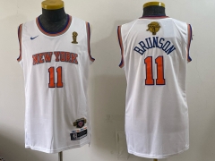 Logo1 New York Knicks Championship Edition White #11 NBA Jersey-0840