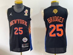 Logo 2 New York Knicks Championship Edition Black #25 NBA Jersey-0840