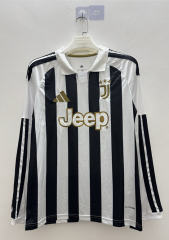 (S-4XL)2026-27 Juventus Home Black&White Thailand LS Soccer Jersey AAA-9268