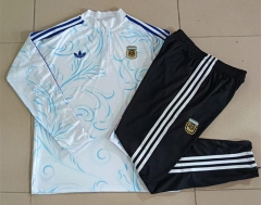 26-27 Argentina White Inkjet  Thailand Soccer Tracksuit-815