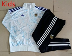 26-27 Argentina White Inkjet Kids/Youth Soccer Jacket Uniform-815