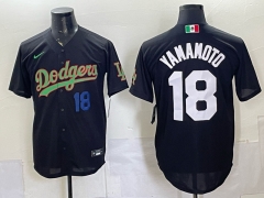 Logo2 Los Angeles Dodgers Green Lettering #18 MLB Jersey - 0840