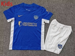 26-27  Portsmouth Home Blue  Kids/Youth Soccer Uniform-7809