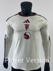 Player Version 2026-2027  Manchester United Second Away White LS Thailand Soccer Jersey-0871