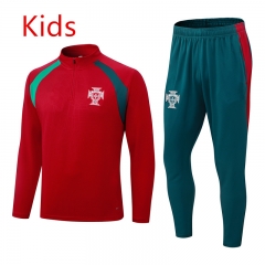 26-27 Portugal Red Kids/Youth Soccer Tracksuit-411