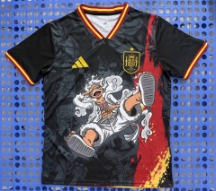(S-4XL) 26-27 One Piece Luffy Theme Edition Spain  Black Thailand Soccer Jersey AAA-2733
