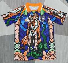 (S-4XL) 26-27 Collaboration Edition England Orange & Blue Thailand Soccer Jersey AAA-4927