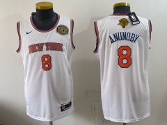 New York Knicks Championship Edition White #8 NBA Jersey-0840