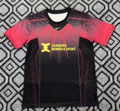 (S-4XL) 26-27 Canada  Black &Red  Thailand Training Soccer Jersey AAA-9090