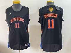 Logo5 New York Knicks Championship Edition Black #11 NBA Jersey-0840