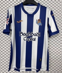 (S-4XL) 26-27 Real Sociedad Home Blue&White Thailand Soccer Jersey AAA-2044