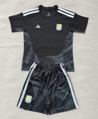 26-27 Aston Villa Goalkeeper Black Soccer Uniform-AY
