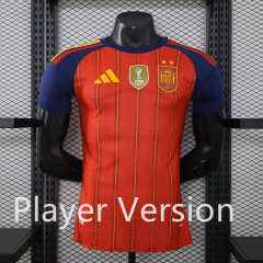 (S-3XL)Player Version With patch 26-27 Spain 2-Star Home Red Thailand Soccer Jersey AAA-888