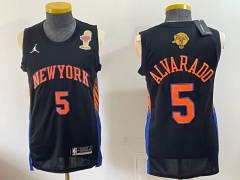 Logo5  New York Knicks Championship Edition Black #5 NBA Jersey-0840