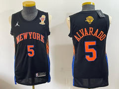 Logo5  New York Knicks Championship Edition Black #5 NBA Jersey-0840